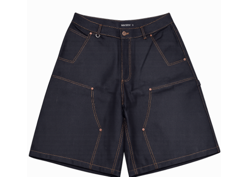 NoCiety Double Knee Baggy Jort Jeans
