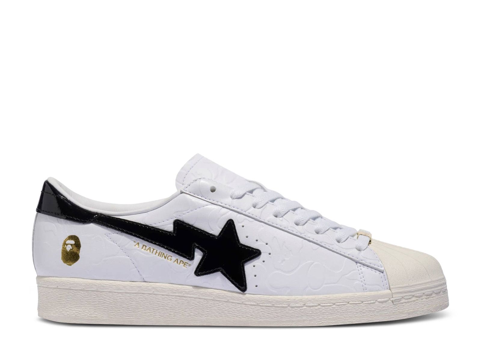 A Bathing Ape x Superstar Vintage White Black