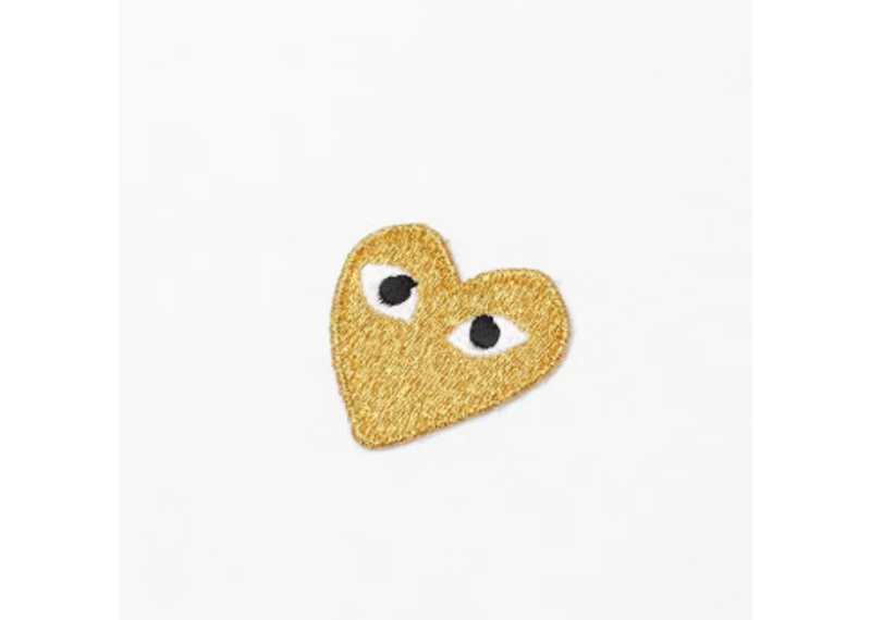 Comme des Garcons PLAY Play Gold Heart T-shirt White