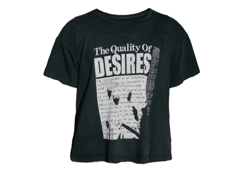Matiere De Desirs Faded Black Quality of Desires Tee