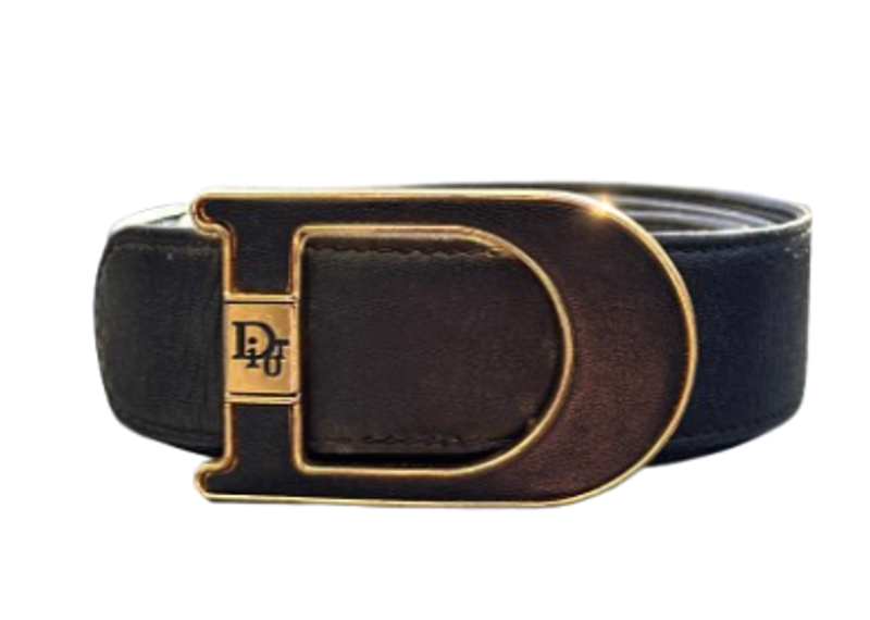 DIOR VINTAGE WOMENS D BUCKLE BELT