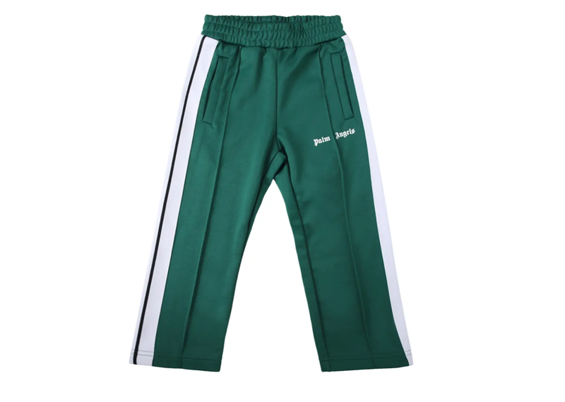 Palm Angels Kids Track Pant Green/White