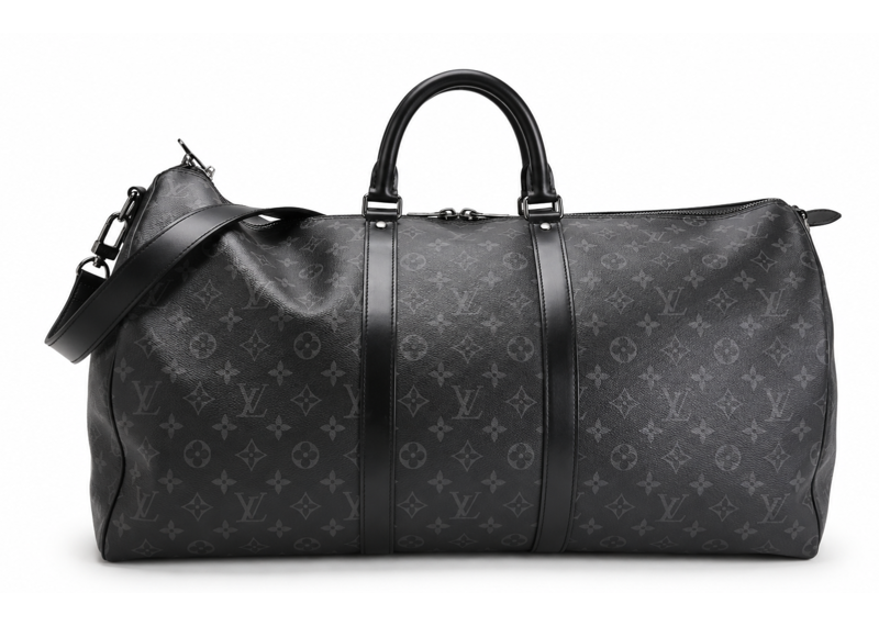 Louis Vuitton Keepall Bandouliere 55 Black/Grey