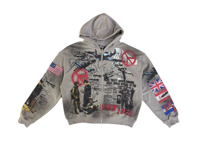 THE SYNDICATE HOODIES PEACE ZIP UP