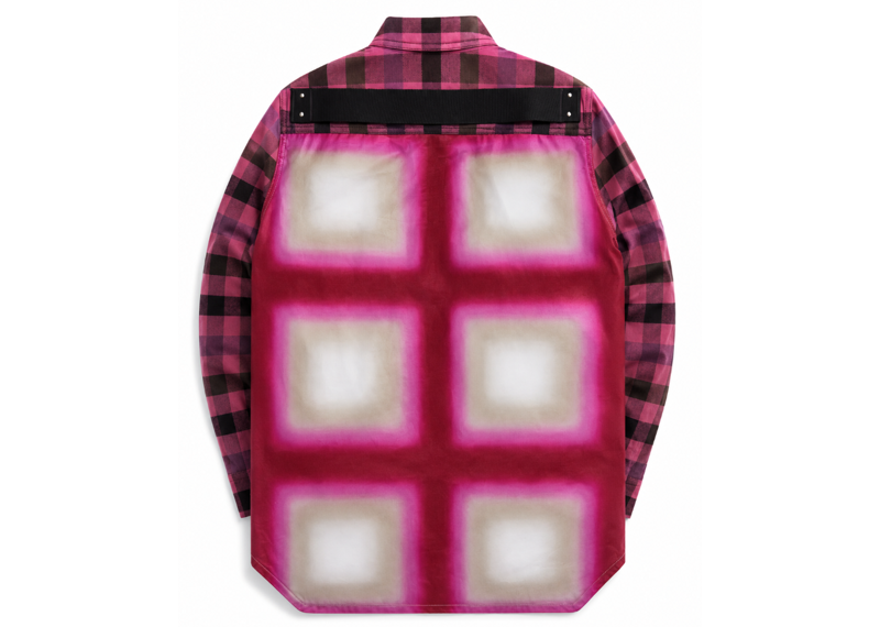 Rick Owens Fogpocket Outershirt in Hot Pink Plaid