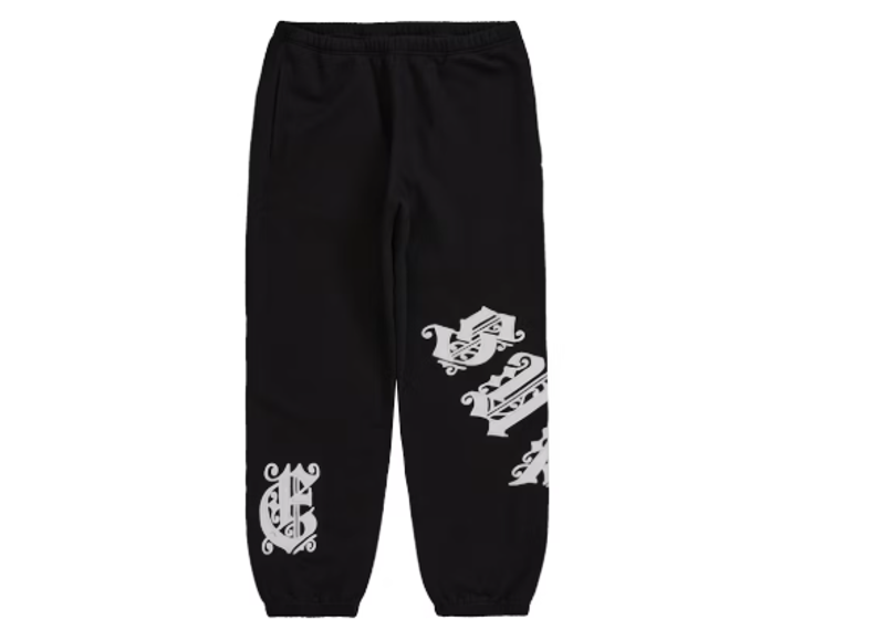 Supreme Old English Wrap Sweatpant Black