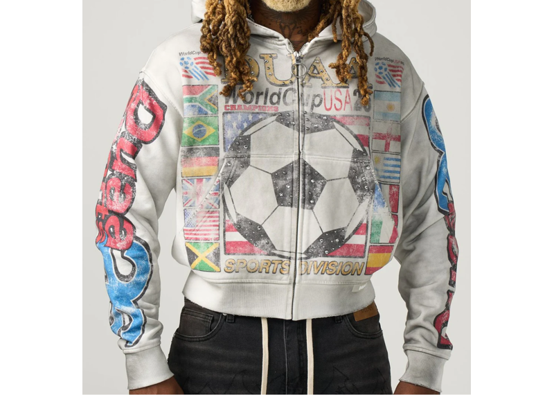 DUAA Global World Cup Crop Hoodie