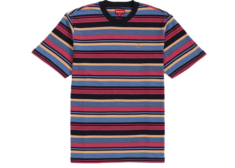 Supreme Multi Stripe SS Top (SS19) Navy