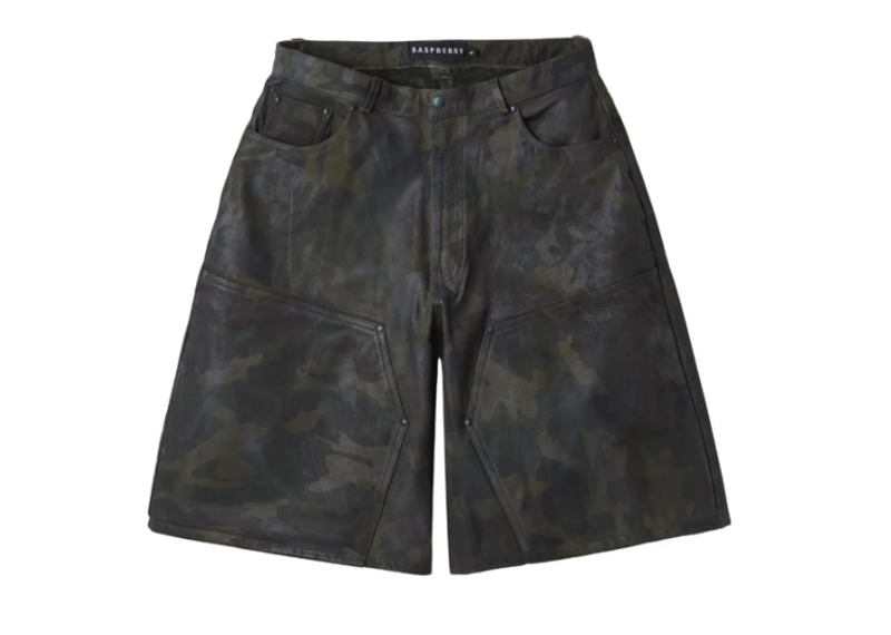 GV GALLERY RASPBERRY HILLS BARRACK LEATHER SHORTS