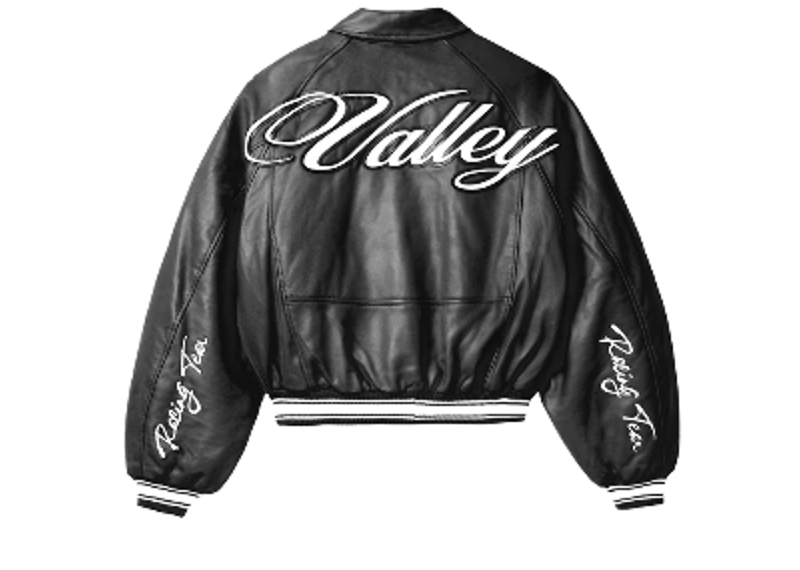 VALE FOREVER LEATHER COACH JACKET BLACK