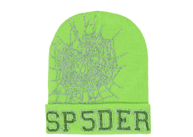 Sp5der Web Beanie Slime Green