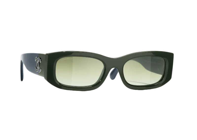 Chanel s8002 Green Tint Sun Glasses
