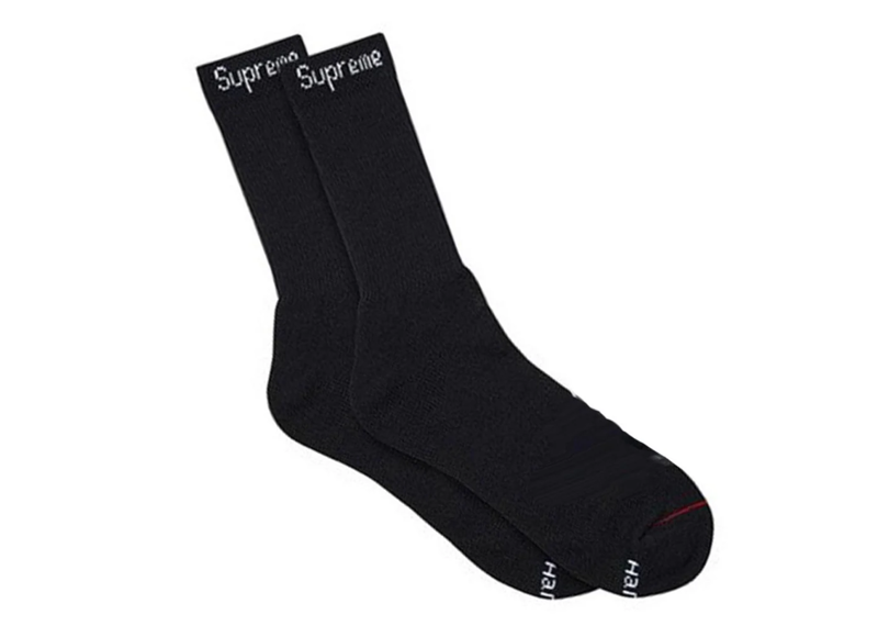 Supreme Hanes Socks (1 Pair) - Black