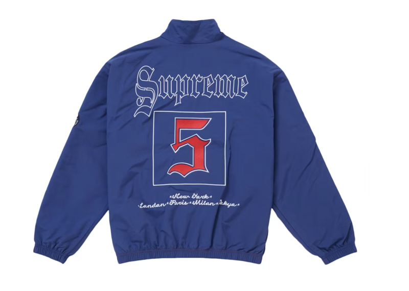 Supreme Old English Track Jacket Light Navy