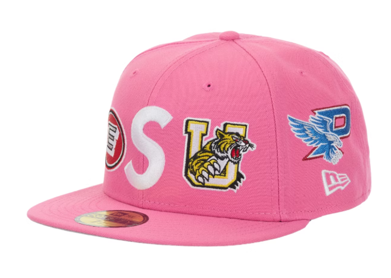 Supreme Mascots S Logo New Era 59Fifty Fitted Cap Pink