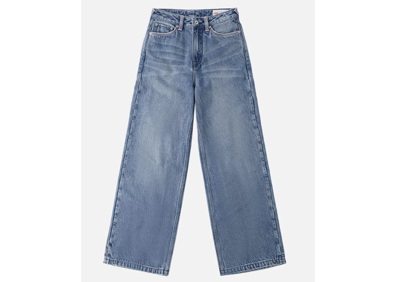 Evisu Light Pink Washed Daicock Print Jeans