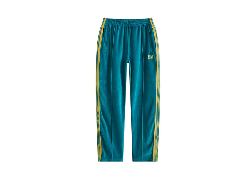 Needles Velour Narrow Track Pants Turquoise